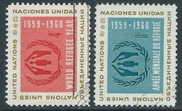 1959 NAZIONI UNITE NEW YORK USATO ANNO MONDIALE DEL RIFUGIATO - Z18-5 - Usados