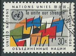 1961 NAZIONI UNITE NEW YORK USATO SERIE ORDINARIA 30 CENT - Z12-8 - Usati