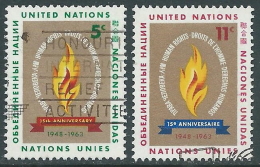 1963 NAZIONI UNITE NEW YORK USATO GIORNATA DEI DIRITTI DELL'UOMO - Z18-8 - Used Stamps