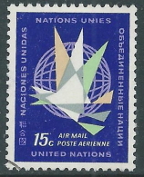 1963-69 NAZIONI UNITE NEW YORK POSTA AEREA USATO SOGGETTI DIVERSI 15 CENT Z19-5 - Luftpost