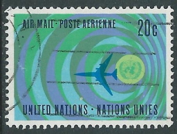 1963-69 NAZIONI UNITE NEW YORK POSTA AEREA USATO SOGGETTI DIVERSI 20 CENT Z19-5 - Airmail