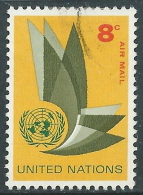 1963-69 NAZIONI UNITE NEW YORK POSTA AEREA USATO SOGGETTI DIVERSI 8 CENT - Z19-5 - Airmail