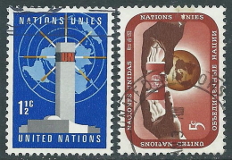 1967 NAZIONI UNITE NEW YORK USATO SOGGETTI DIVERSI - Z18-9 - Used Stamps