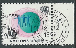 1969-70 NAZIONI UNITE GINEVRA USATO SOGGETTI DIVERSI 20 CENT - Z23-6 - Oblitérés