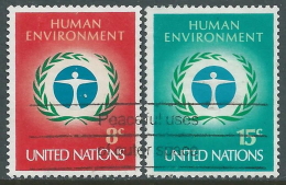 1972 NAZIONI UNITE NEW YORK USATO CONFERENZA DI STOCCOLMA SULL'AMBIENTE - Z19-7 - Used Stamps