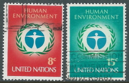 1972 NAZIONI UNITE NEW YORK USATO CONFERENZA DI STOCCOLMA SULL'AMBIENTE Z19-7-2 - Used Stamps