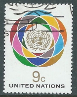1976 NAZIONI UNITE NEW YORK USATO VALORE COMPLEMENTARE 9 CENT - Z19-7 - Used Stamps