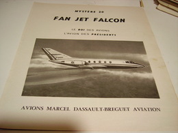 ANCIENNE PUBLICITE AVION MYSTERE 20 FAN JET FALCON 1976 - Advertenties