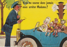 Métiers - Police Gendarmerie - Humour - Illustrateur  -  Procès-verbal - Enfants - Police - Gendarmerie