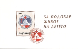 YUGOSLAVIA, 1987, Booklet Red Cross 9+ 10, Pair - Otros & Sin Clasificación