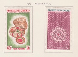 Comores - Comoros - Komoren Poste Aérienne 1963 Y&Tn°PA8 à 9 - Michel N°F58 à 59 * - Artisanat - Luftpost