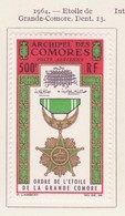 Comores - Comoros - Komoren Poste Aérienne 1964 Y&Tn°PA13 - Michel N°F66 * - 500f Médaille - Luchtpost