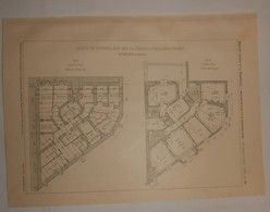 Plan D'une Maison De Rapport, Rue Des Laitières à Vincennes. Seine. 1908 - Arbeitsbeschaffung