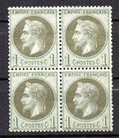 Col 8 :  France Bloc De 4 Du N° 25 Neuf XX MNH Signé Cote : 350€ - 1863-1870 Napoleon III With Laurels