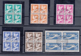 Switzerland 1932 Abrüstungskonferenz, Zummstein#185-190 Mi#250-255 First Day Cancel Blocks Of Four - Used Stamps