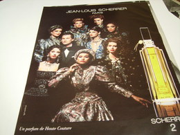 ANCIENNE PUBLICITE PARFUM SCHERRER2 DE SCHERRERE 1986 - Beauty Products