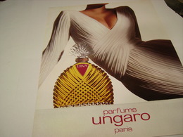 ANCIENNE   PUBLICITE PARFUM DIVA DE UNGARO 1986 - Produits De Beauté