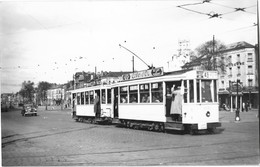 BRUXELLES (Belgique) Photographie Format Cpa Tramway électrique Place De La Constitution - Vervoer (openbaar)