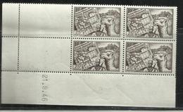 FEZZAN E GHADAMES 1946 TERRITORIO MILITARE CARTA E MEHARISTA F 25F QUARTINA BLOCK MNH - Nuevos