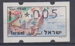 ISRAEL 1994 KLUSSENDORF ATM TIBERIAS 0.05 SHEKELS NUMBER 007 - Vignettes D'affranchissement (Frama)
