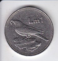 MONEDA DE MALTA DE 1 LIRA MALTESA DEL AÑO 1986 (COIN)  PAJARO-BIRD - Malta