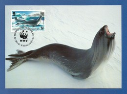 BAT 1992  Mi.Nr. 193 , Ross Seal - WWF Maximum Card - First Day 20.OCT 92 - Maximumkarten