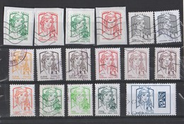 Lot De 17 Timbres - 2013-2018 Marianne De Ciappa-Kawena