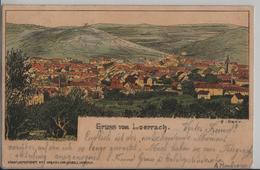 Gruss Aus Loerrach - Lithographie Litho H. Daur - Loerrach