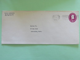 USA 1961 Stationery Cover Franklin 4 C From New York To Worcester - 1961-80