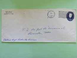 USA 1964 Stationery Cover Lincoln 5 C From Brooklyn To Leominster - 1961-80