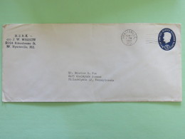 USA 1964 Stationery Cover Lincoln 5 C From Hyattsville To Philadelphia - 1961-80