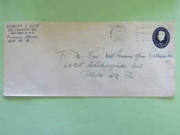 USA 1964 Stationery Cover Lincoln 5 C From New York To Philadelphia - 1961-80