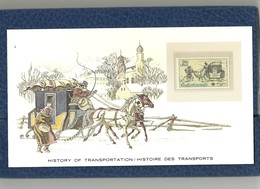 HISTOIRE DES TRANSPORTS - TIMBRE NEUF CZECHOSLOVAKIA TCHECOSLOVAQUIE SUR CARTE  - TRAÎNEAU- CHEVAUX - Autres (Terre)