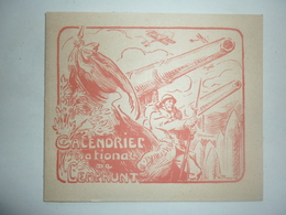 CALENDRIER NATIONAL DE L' EMPRUNT 1918 - Klein Formaat: 1901-20