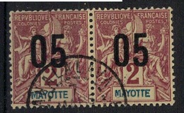 MAYOTTE        N°  YVERT    21  X 2      OBLITERE       ( O   3/12 ) - Oblitérés