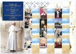 2014-ISRAEL-  RARE VISIT POPE -TIRAGE LIMITED -2 SHEETS- M.N.H. -  LUXE ! - Ungebraucht (mit Tabs)