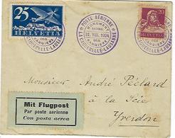 Carte De Suisse, La Caouerelle - Lausanne, Le 31 / 08 / 1924, Très Beau Cachet D'oblitération - Marcophilie