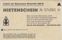Bildpostkarte Ganzsache Postkarte WHW DR 1932 / 33 Sachsen Winterhilfe - Nietenschein - Serie 6 Bild K/5 Hakenkrümme Aue - Ganzsachen