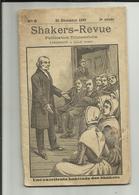 59 .LILLE . SHAKERS REVUE . PUBLICATION PARAISSANT A LILLE . 25 DECEMBRE 1893 . N° 9 . 3° ANNEE .  HABITUDE DES SHAKERS - Health