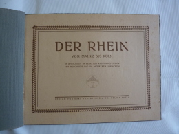 DERRHEIN  Von MAINZ Bis KÖLN  Der Rhein Der Rhein 24 Ansichten In Feinstem Kupfertiefdruck Mit Beschreibung In Mehreren - Manuscrits