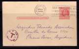 US - VF 1958  ENTIRE Sent From MONTEREY, CAL  To ARGENTINA - TAXED - Violet Circle With T Cancel - 1941-60