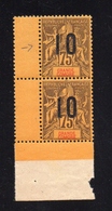 !!! GRANDE COMORE, PAIRE DU N°29/29a CHIFFRES ESPACES NEUVE ** - Unused Stamps