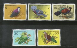 Papua New Guinea 1977 Protected Birds Pheasant Pigeon Dove Animal 5v MNH # 3690 - Pavos Reales