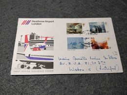 ENGLAND POST OFFICE SOUVENIR COVER HEATHROW AIRPORT LONDON 1975 - Unclassified