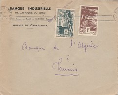 MAROC Lettre Entête Banque Industrielle Afrique Du Nord CASABLANCA Pour Tunisie - Lettres & Documents