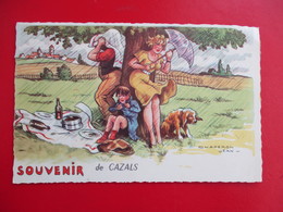 CPA 46 CAZALS SOUVENIR ILLUSTRATEUR CHAPERON JEAN - Cazals