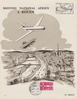 Meeting National Aérien Rouen 1962 Encart Avec Vignette - Luftfahrt