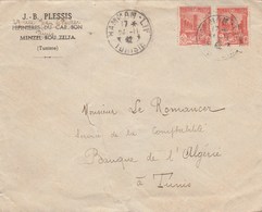 TUNISIE  Lettre Entête Plessis Cachet HAMMAM LIF 24/11/1942 - Lettres & Documents
