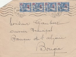 TUNISIE Yvert 231 + 231a Sur Lettre  Cachet Flamme TUNIS 1940 Pour Bougie - Briefe U. Dokumente