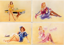 Illustrateur A Laurent, Mrc Solly X 5 Pin-up Femme - Other & Unclassified